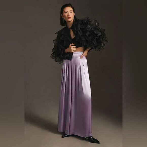 ANTHROPOLOGIEEva Franco Ruffled Organza Bomber Jacket - Picture 2 of 7